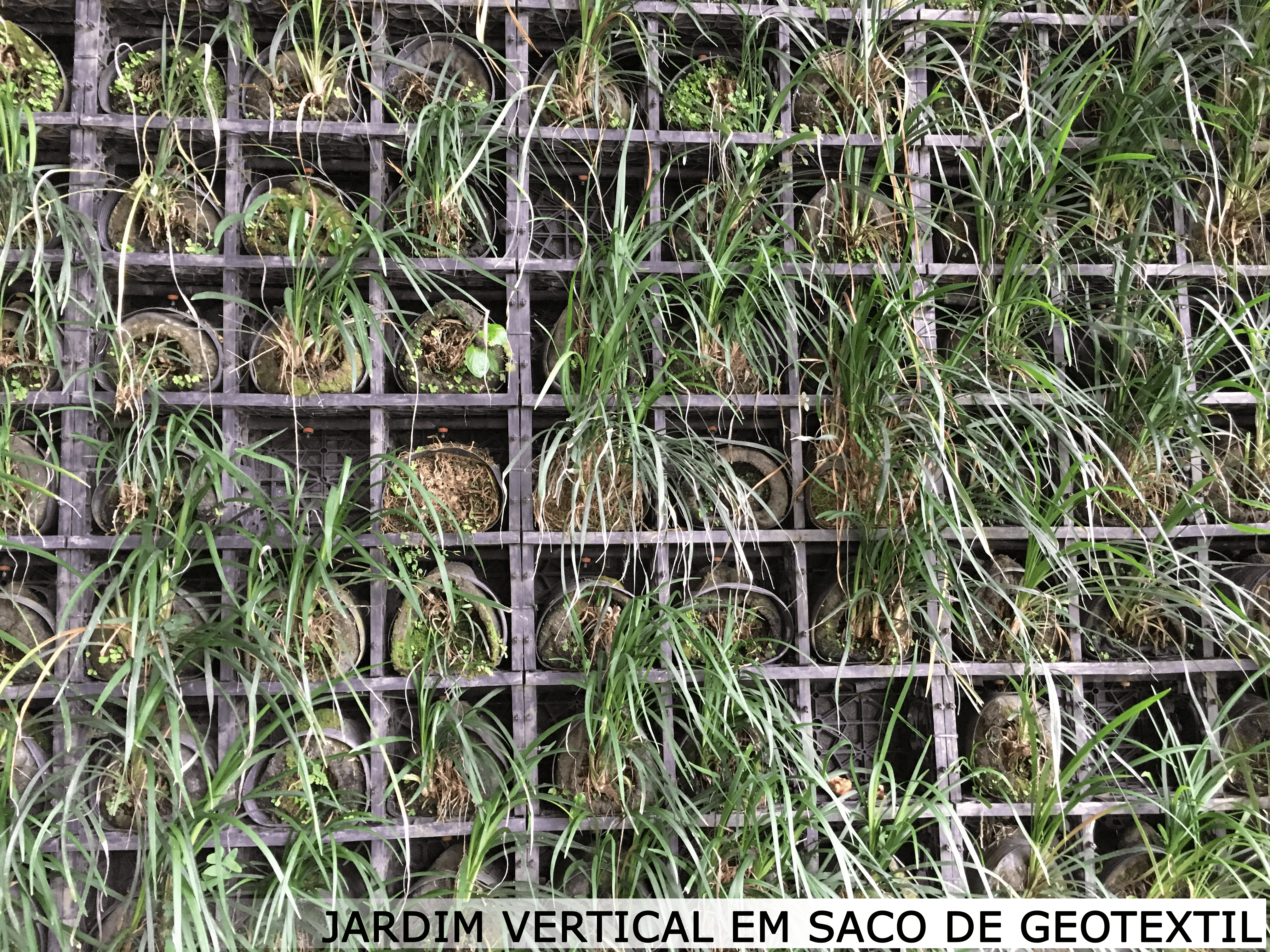 jardim vertical em saco geotextil